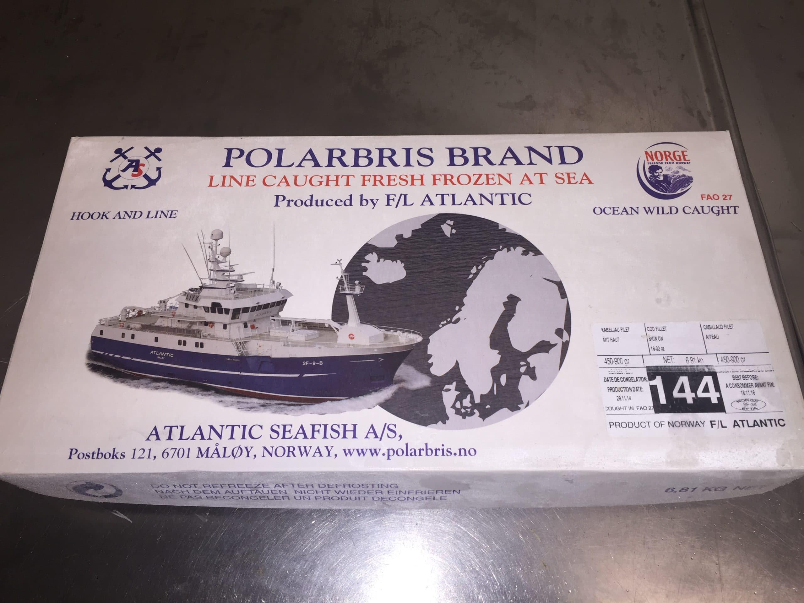 Sjøfrossen Linefanget Torsk 6,81kg | Linefanget
